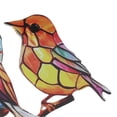 thumbnail image 4 of YAHHU Birds On Branch Desktop Ornaments Iron Double Painted Bird Colorful Figurine Tablet Home Office Decor Knick-Knacks Vivid Metal Art Gifts for Indoor Decoration 3 Birds (7.09 inches / 18.0 cm), 4 of 4