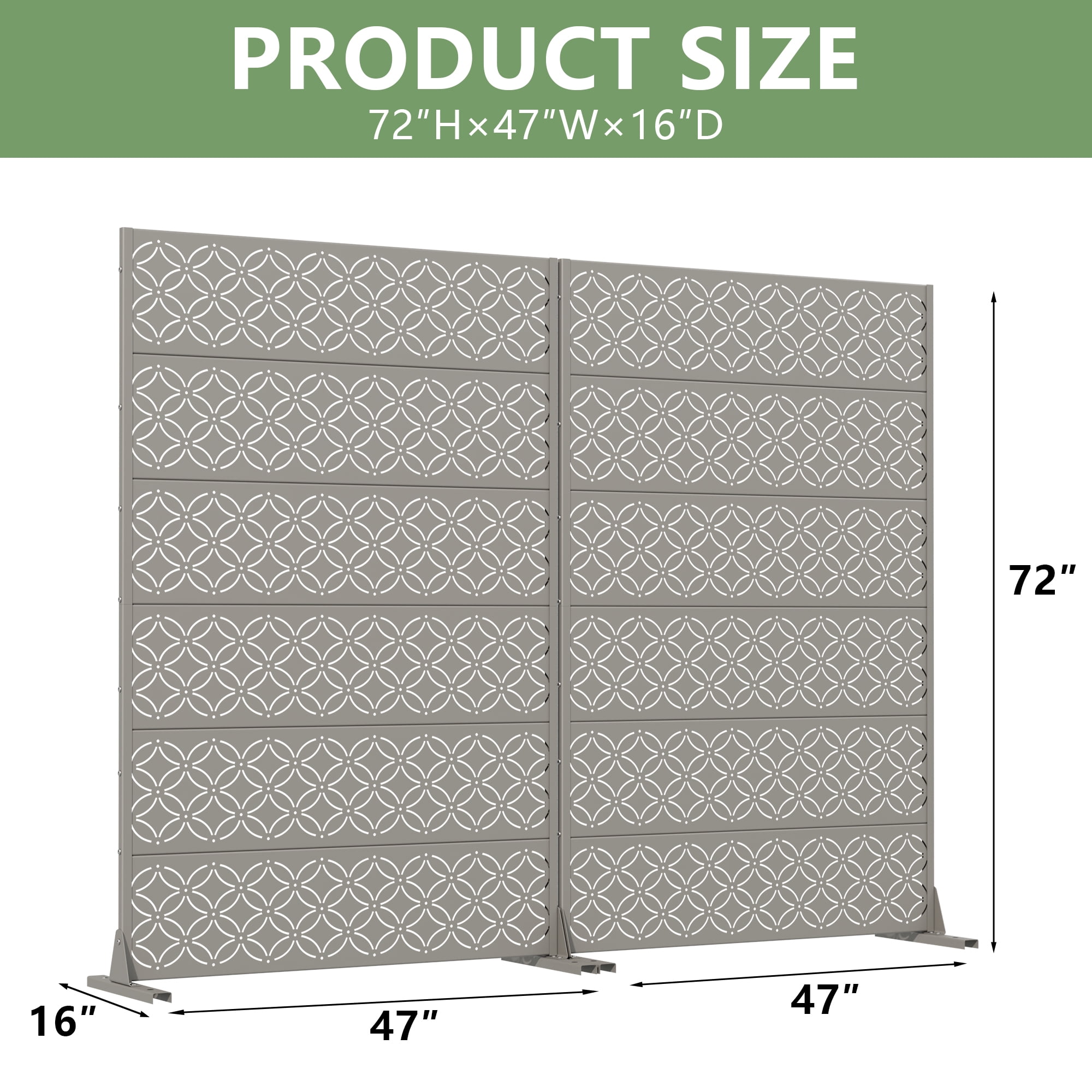 Privacy Metal Screen Fence Panel