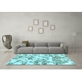 thumbnail image 3 of Ahgly Company Indoor Rectangle Abstract Light Blue Modern Area Rugs, 2' x 3', 3 of 4
