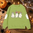 thumbnail image 3 of Futezty Boys Girls Halloween Shirts Kids Ghost Graphic Tees Raglan Long Sleeve T-Shirt 2T-7T, 3 of 7