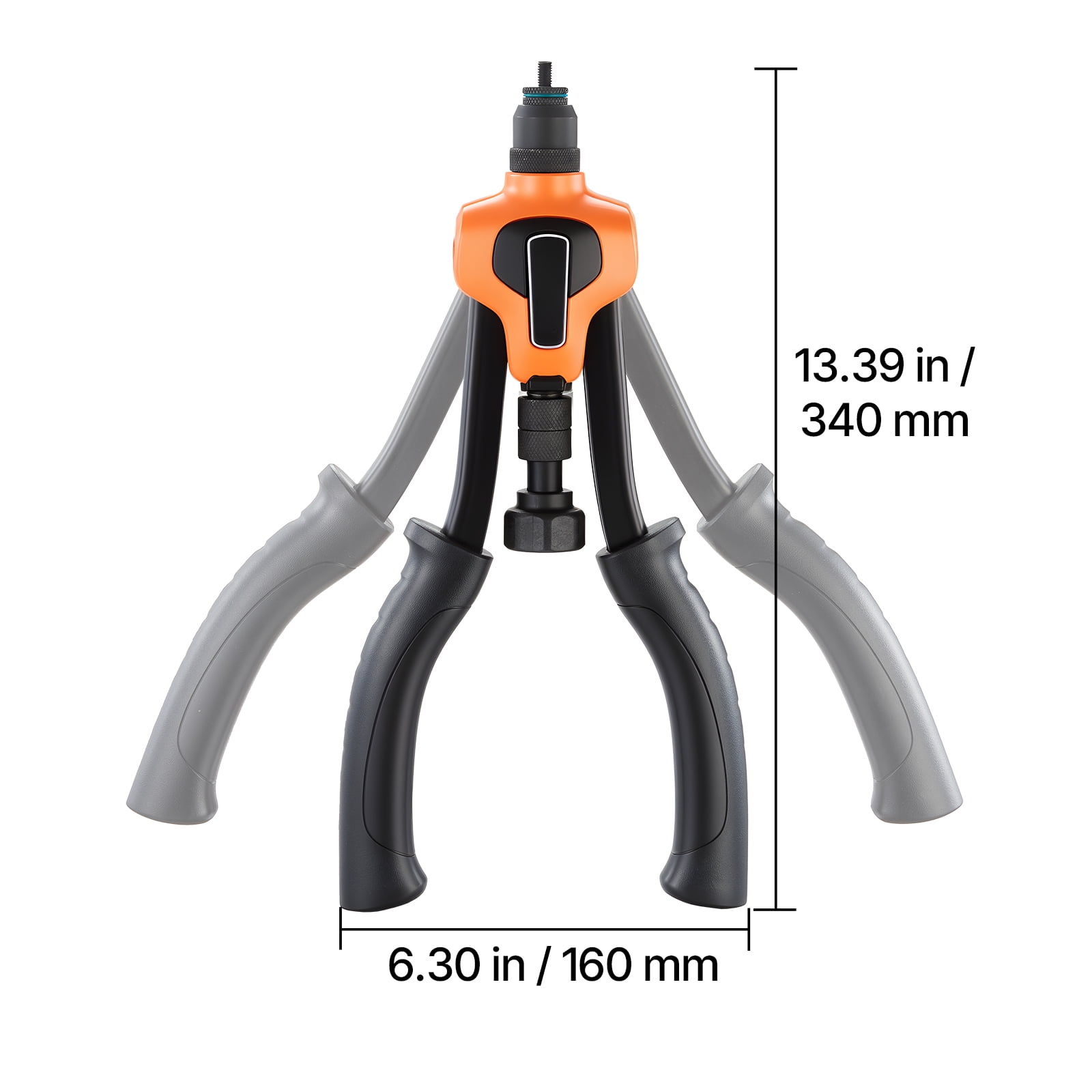 KFFKFF 14-Inch Rivet Nut Tool Kit, Two-Handed Design, Includes 7 Mandrels and 70 Rivet Nuts, Compatible with Metric and SAE Sizes M6, M8, M10, 10-24, 1/4-20, 5/16-18, 3/8-16 UNC