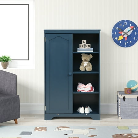 CLEARANCE! PRACTIACAL SIDE CABINET FOR NAVY BLUE COLOR  WITH 1 DOOR WITH SHELF