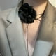 thumbnail image 3 of Collar con correa de flores estilo europeo y americano, sexy, con forma de flor negra, estéreo, para traje, joyería decorativa, 3 of 6