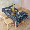 thumbnail image 4 of Blue Abstract Pattern Rectangle Tablecloth 60"x102",Waterproof Polyester Rectangle Table Cloth, Wipeable Spillproof Polyester Tablecloth for Dining, Camping, Indoor and Outdoor, 4 of 6