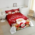 thumbnail image 5 of Manfei Santa Claus 2pcs Bedding Comforter Set,Merry Christmas Twin Comforter Sets,Festival Theme Breathable Bedding Set,Microfiber Kids Bedroom Decor,Reversible, 5 of 8