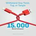 thumbnail image 6 of Anker PowerLine Select+ Lightning Cable Red (6ft), 6 of 7