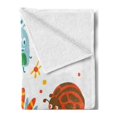 thumbnail image 2 of Caterpillar Soft Flannel Fleece Throw Blanket, Colorful Cartoonish Animals Butterfly Spider Ladybug and Grasshopper Design, Cozy Plush for Indoor and Outdoor Use, 70" x 90", Multicolor, by Ambesonne, 2 of 5