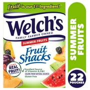 Welch's Summer Fruits Fruit Snacks 0.8oz Pouches -22ct Box