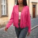 thumbnail image 5 of Camisetas para mujer,Chaqueta de terciopelo con borlas de ciervo para mujer, top informal de manga larga, color liso, material de terciopelo, para uso doméstico o laboral, sopatenor, 5 of 9