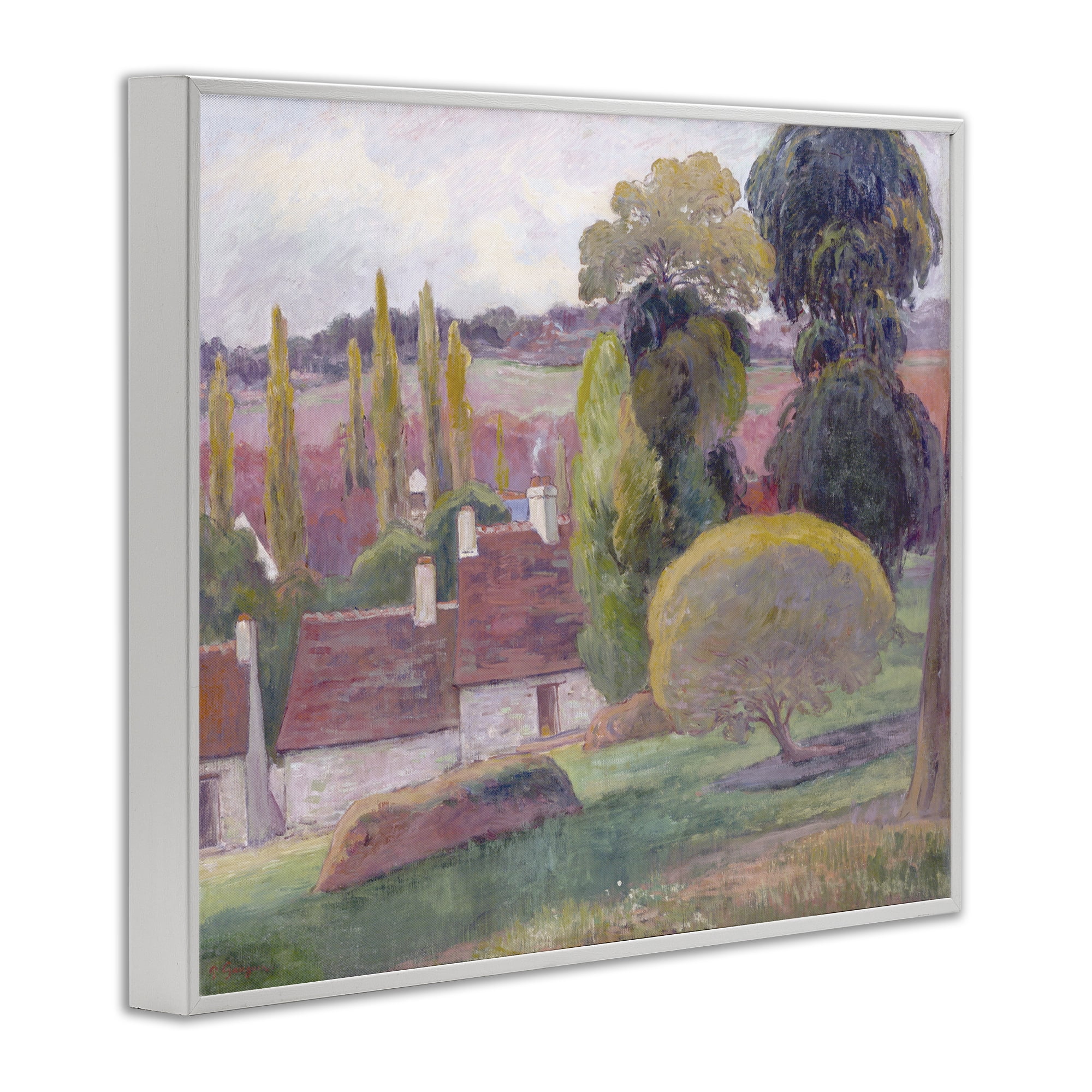 Stupell Industries A Farm In Brittany Gauguin White Framed Giclee Art, design by Stellar Design Studio