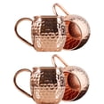 thumbnail image 2 of Tazas de mula de Moscú, 4 tazas de cobre ideales para cualquier bebida fría, tazas de cobre, vaso de cerveza, cóctel, 2 of 5