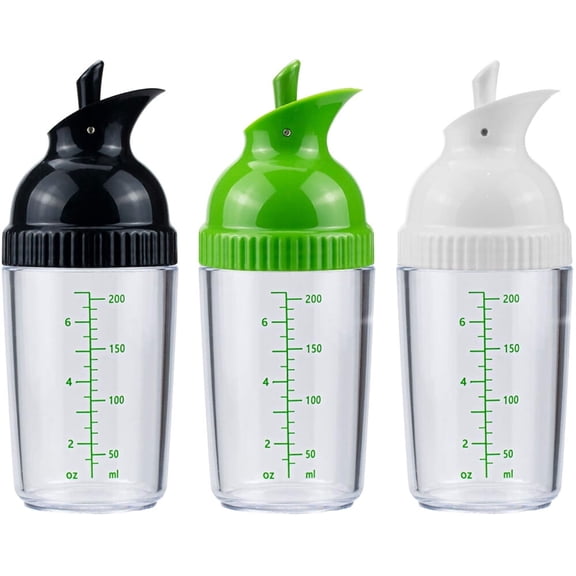 3PCS Salad Dressing Shaker, 7Oz Good Grips Dressing Mixer Shaker Bottles,3 Color