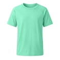 thumbnail image 2 of Ticikt Kids Short Sleeve Rash Guard, UPF 50+ Swim Shirt Sun Protection Beach Top for Boys,Mint Green, 2 of 4