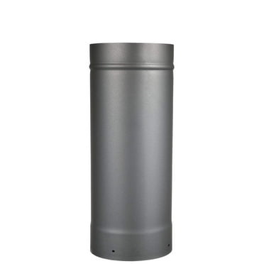 6" Diameter x 36" Long Single Wall Black Stove Pipe