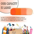 thumbnail image 6 of Under $1 Flexible Stationery Case, Silicone Pencil Case - Lightweight Washable Pen Organizer with Metal Zipper (21X6.5Cm), Reusable Pencil Bag, Orange, By Goohae, 6 of 9