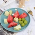 thumbnail image 4 of 100 palillos dorados para cóctel, aperitivo, perla, bambú, palillos para cóctel, palillos en forma de flor, postre para bebidas, 4 of 5