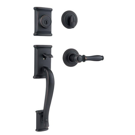 Bronze Ashfield Drain Assembly - Kwikset Venetian Bronze Ashfield Handleset