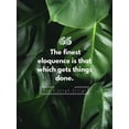 thumbnail image 2 of ArtsyQuotes 25x32 White Modern Wood Framed Museum Art Print Titled - David Lloyd George Quote: Finest Eloquence, 2 of 4