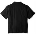thumbnail image 5 of Cubavera Chemise Guayabera à Manches Courtes 100 % Lin pour Hommes, Noir Jet, X Grand, 5 of 5