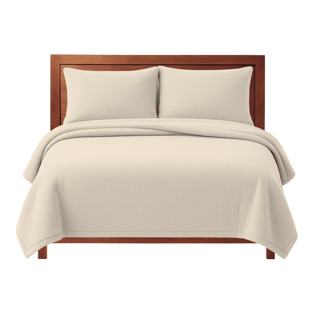Juego de Sábanas Polares Matrimoniales We2 Dream - Extra suave s- Para todo el año y habitaciones con aire acondicionado - Color Beige
