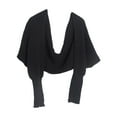 thumbnail image 4 of Fgnfyis Elegant Winter Knitted Wrap Scarf Shawl Cape With Sleeves For Women Cozy Warm Fashion Accessory Black One Size, 4 of 5