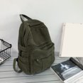 thumbnail image 4 of Mochilas escolares simples para mujer, mochila de viaje informal Vintage para mujer, mochila (verde), 4 of 8