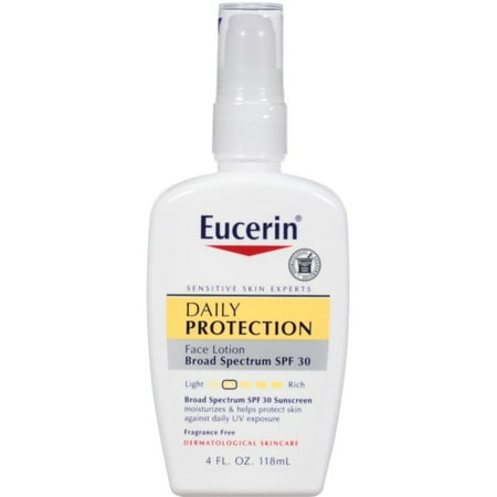 EUCERIN Daily Protection MOISTURIZING FACE LOTION, SPF 30, Sensitive Skin, 4 (Best Moisturizing Body Lotion With Spf In India)
