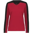 thumbnail image 2 of Holloway 223702.406.2XL Ladies Momentum Team Long Sleeve T-Shirt, Scarlet & Black - 2XL, 2 of 5