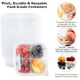 thumbnail image 3 of Reusable Lunchable Containers with Lids, Compartment Snack Containers Clear Plastic Snack Container for Kids Adults Meal Prep, Food, Snacks, Lunch, Grab and Go, 3 of 9