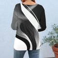 thumbnail image 4 of CONZONE Women's Tshirts 3/4 Sleeve T Shirts for Women Casual V Neck Graphic Lightweight Tees Soft Cozy Tops, 4 of 5