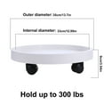 thumbnail image 2 of Hengguang 2Pcs 14 inch Plant Caddy with Wheels, Load Capacity 300 lbs Large Heavy  Pot Trolley, Rolling Plant Stands, Potted Flower Mover Dolly with Casters for Indoor Outdoor(white), 2 of 7