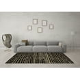 thumbnail image 3 of Ahgly Company Indoor Round Abstract Brown Modern Area Rugs, 7' Round, 3 of 4