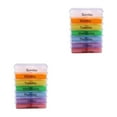 thumbnail image 2 of ziyahi Weekly Pill Box Colorful 7-day Daily Dispenser with 28 Grids Multi-Color 6*4*1.5Cm 2Set, 2 of 6
