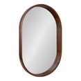 thumbnail image 1 of Kate and Laurel Hutton Modern Capsule Wall Mirror, 24 x 36, Walnut, Midcentury Decorative Mirror for Wall, 1 of 8