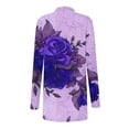 thumbnail image 4 of LOVZFMLL Cardigan pour Femmes, Cardigan Veste à Manches Longues à Imprimé Floral Tendance, 4 of 6