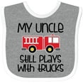 thumbnail image 3 of Inktastic Uncle Firefighter for Nephew Boys or Girls Baby Bib, 3 of 4