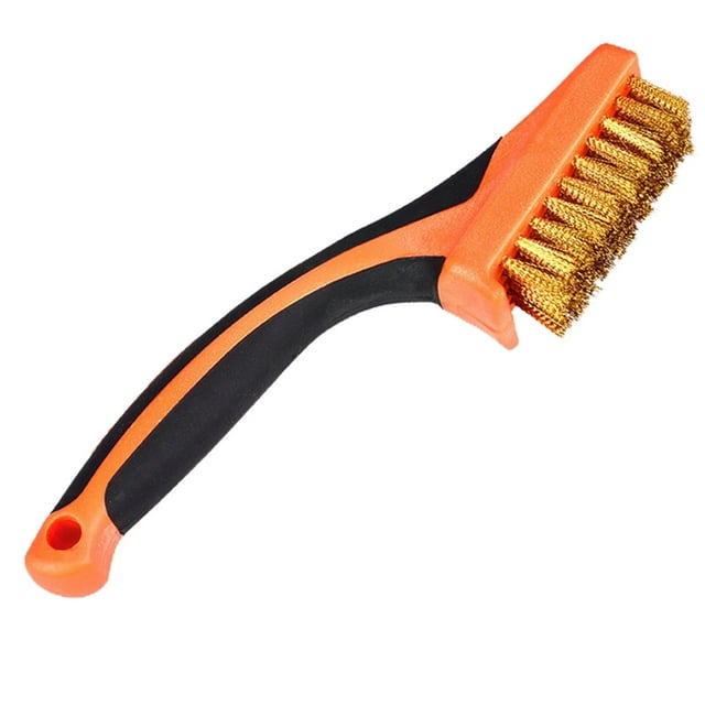 Harpily Cleaning Brush Sanding Brush Copper Wire Brush Encrypted Stainless Steel Wire Brush Cleaning Brush Kitchen Long Handle Wire Brush Removal Small