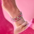 thumbnail image 2 of Pink Cosmos | Silver | Galaxy Glass Bead Bracelet, 2 of 8