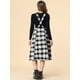 thumbnail image 5 of INSPIRE CHIC Falda Midi Con Tirantes Y Tartán A Cuadros Vintage Para Mujer Negro blanco S, 5 of 6