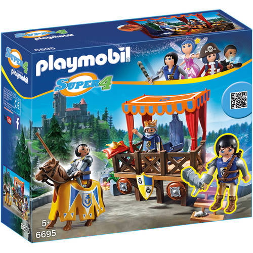 Playmobil Super 4 Royal Tribune with Alex Figure Playset - 70 Pieces #6695 -