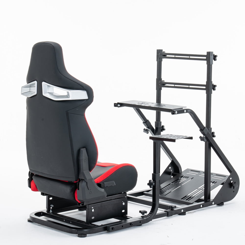 Enhanced and Stable Racing Wheel Cockpit for Fanatec, PXN, Thrustmaster, and Logitech Adjustable Driving Simulators, Excluding Handbrake, Pedals, and Monitor