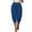 Blue, variant on Women's Plus Size Cropped Pants, High Waisted Stretchy Slouchy Trousers, Loose Sizing Crop Bottoms with Pockets, Breathable Fabric-Friendly Everyday Wear