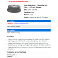 thumbnail image 2 of Front Brake Drum - Compatible with 1964 - 1973 Ford Mustang 1965 1966 1967 1968 1969 1970 1971 1972, 2 of 2