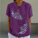 thumbnail image 1 of Fiudx Ofertas Flash Artículos En Oferta Camiseta Holgada Informal con Estampado para Mujer, Tops de Manga Corta con Cuello de Muñeca, Blusa Bonita y de Lino, 1 of 4