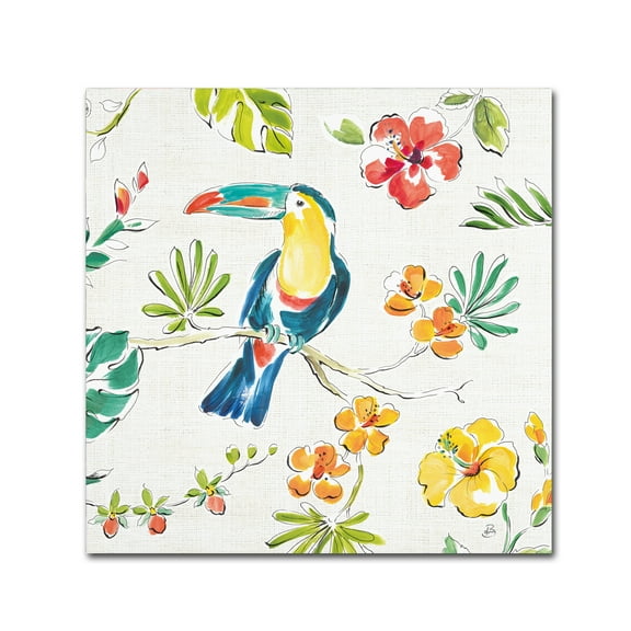 Trademark Fine Art 'Tropical Oasis V White' Canvas Art by Daphne Brissonnet