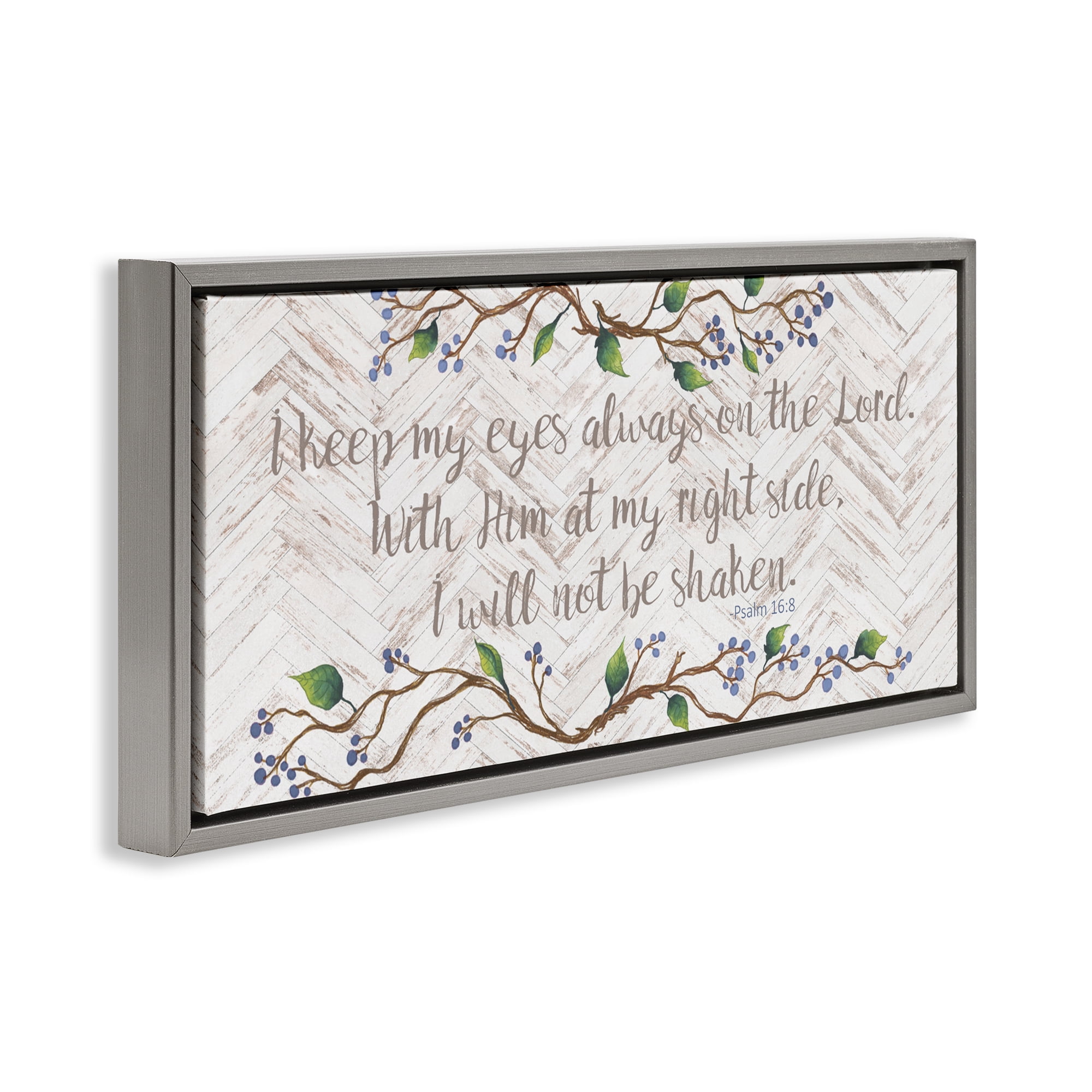 Stupell Industries Eyes On The Lord Gray Framed Floater Canvas Wall Art, design by Elizabeth Medley