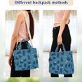 thumbnail image 4 of FORMRS Womens Corduroy Tote Bag Crossbody Shoulder Purse Handbag with Detachable Strap, Blue Forest Cat Pattern, 4 of 7