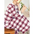thumbnail image 4 of KISSGAL Women Long Nightgown V Nek Nightshirt Sleepwear Full Length Sleepshirt with Pockets Long Sleeve Sleep Dress, 4 of 4