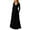 Black, variant on Women's Elegant Stylish Long V-Neck Maxi Dress - Blue XXL