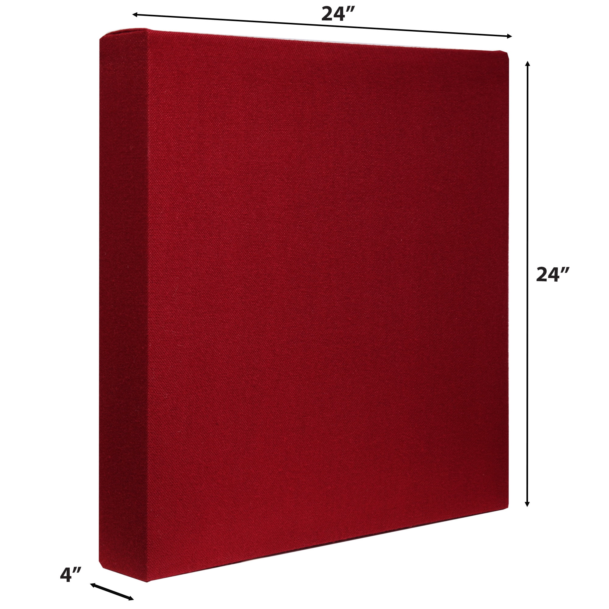 ATS Acoustics ECO Panel Low-VOC Professional Studio Recording Booth Sound Absorbing Acoustic Panel 24" x 24" x 4" (Claret)